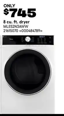RONA MIDEA 8 cu. ft. dryer offer