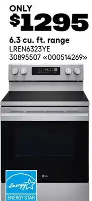RONA LG 6.3 cu. ft. range offer