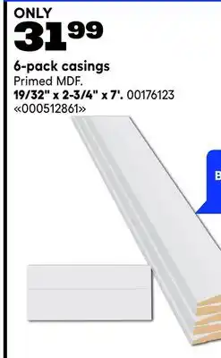 RONA METRIE 6-pack casings 19/32 x 2-3/4 x 7' offer