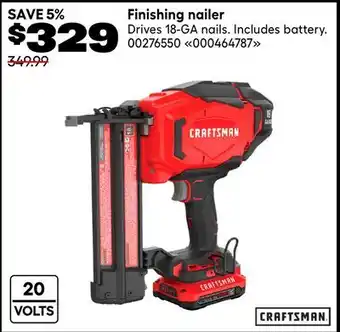 RONA Finishing nailer offer