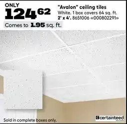 RONA Avalon ceiling tiles offer