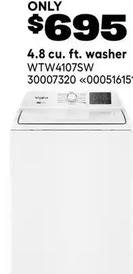 RONA 4.8 cu. ft. washer offer