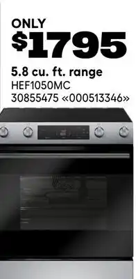 RONA BOSCH 5.8 cu. ft. range offer