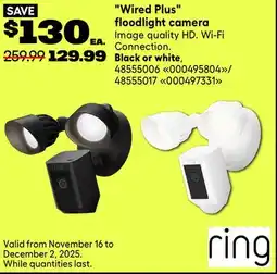 RONA Wired Plus floodlight camera offer