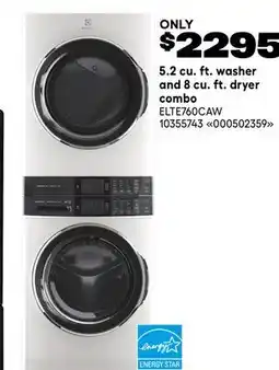 RONA 5.2 cu. ft. washer and 8 cu. ft. dryer combo offer