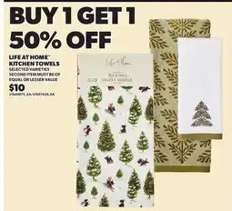 Loblaws LIFE AT HOME KITCHEN TOWELS offer