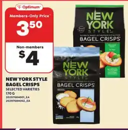 Loblaws NEW YORK STYLE BAGEL CRISPS, 170 G offer
