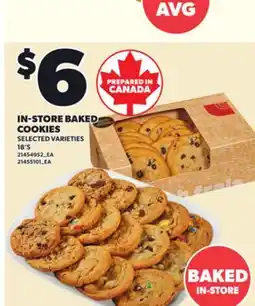 Loblaws IN-STORE BAKED COOKIES, 18'S offer