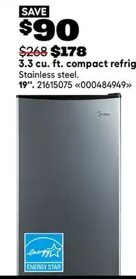 RONA MIDEA 3.3 cu. ft. compact refrigerator offer