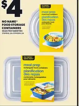 Loblaws NO NAME FOOD STORAGE CONTAINERS offer