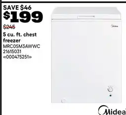 RONA MIDEA 5 cu. ft. chest freezer offer