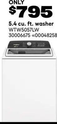 RONA Whirlpool 5.4 cu. ft. washer offer