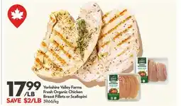 Longo's Fresh Organic Chicken Breast Fillets or Scallopini offer