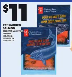 Loblaws PC SMOKED SALMON, 125/150 G offer