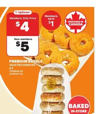 Loblaws PREMIUM BAGELS,6'S offer