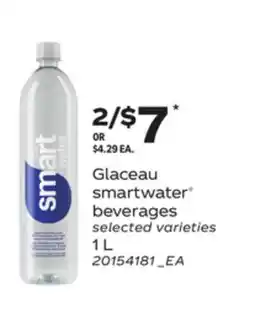 Loblaws GLACEAU SMARTWATER BEVERAGES, 1 L offer