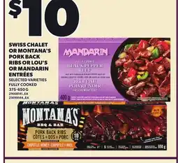 Loblaws SWISS CHALET OR MONTANA'S PORK BACK RIBS OR LOU'S OR MANDARIN,375-650 G offer