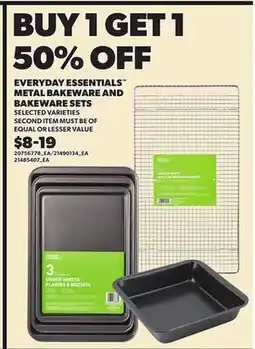 Loblaws EVERYDAY ESSENTIALS METAL BAKEWARE AND BAKEWARE SETS offer