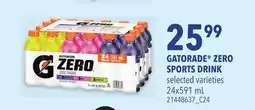 Loblaws GATORADE ZERO SPORTS DRINK, 24x591ML offer