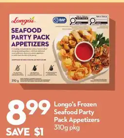 Longo's Frozen Seafood Party Pack Appetizers offer