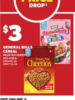 Loblaws GENERAL MILLS CEREAL, 303-430G offer