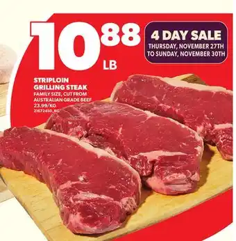 Loblaws STRIPLOIN GRILLING STEAK offer