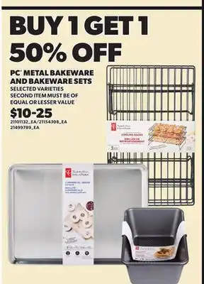 Loblaws PC METAL BAKEWARE AND BAKEWARE SETS offer