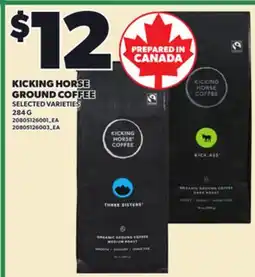 Loblaws KICKING HORSE GROUND COFFEE, 284 G offer