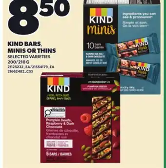 Loblaws KIND BARS, MINIS OR THINS,200/210 G offer