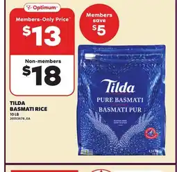 Loblaws TILDA BASMATI RICE, 10 LB offer