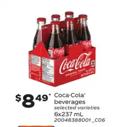 Loblaws COCA-COLA BEVERAGES, 6x237 mL offer