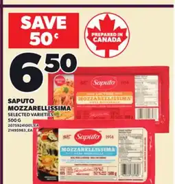 Loblaws SAPUTO MOZZARELLISSIMA, 500 G offer