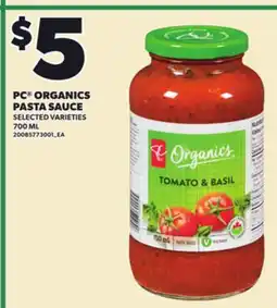 Loblaws PC ORGANICS PASTA SAUCE, 700 ML offer