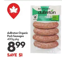 Longo's duBreton Organic Pork Sausages offer