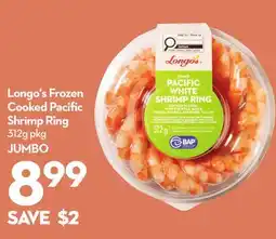 Longo's Frozen Cooked Pacific Shrimp Ring offer
