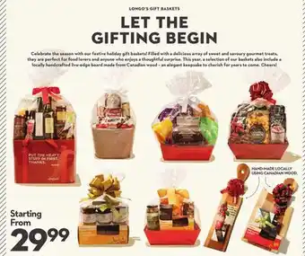 Longo's Gift Baskets offer