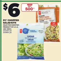 Loblaws PC CHOPPED SALAD KITS, 282-369 G offer