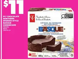 Loblaws PC CHOCOLATE NORTHERN SPANISH-STYLE BASQUE CHEESECAKE, 600 G offer