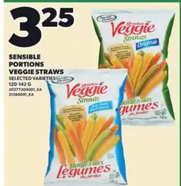 Loblaws SENSIBLE PORTIONS VEGGIE STRAWS, 120-142G offer