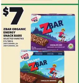 Loblaws ZBAR ORGANIC ENERGY SNACK BARS,5'S/180 G offer