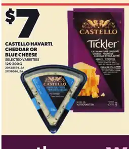 Loblaws CASTELLO HAVARTI, CHEDDAR OR BLUE CHEESE, 125-200 G offer