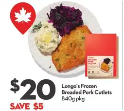 Longo's Frozen Breaded Pork Cutlets offer