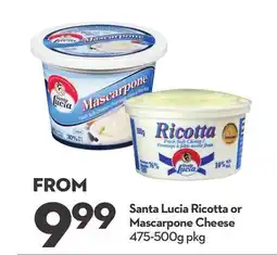 Longo's Ricotta or Mascarpone Cheese offer
