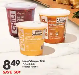 Longo's Longo's Soup or Chili offer
