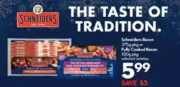 Longo's Schneiders Bacon 375g pkg or Fully Cooked Bacon 100g pkg offer