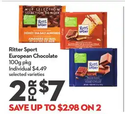 Longo's Ritter Sport European Chocolate offer