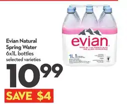 Longo's Evian Natural Spring Water offer