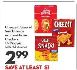 Longo's Cheeze-It Snapp'd Snack Crisps or Town House Crackers offer