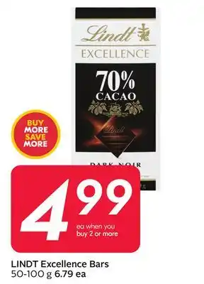 Sobeys LINDT Excellence Bars offer