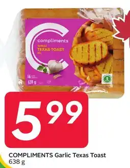 Sobeys COMPLIMENTS Garlic Texas Toast offer